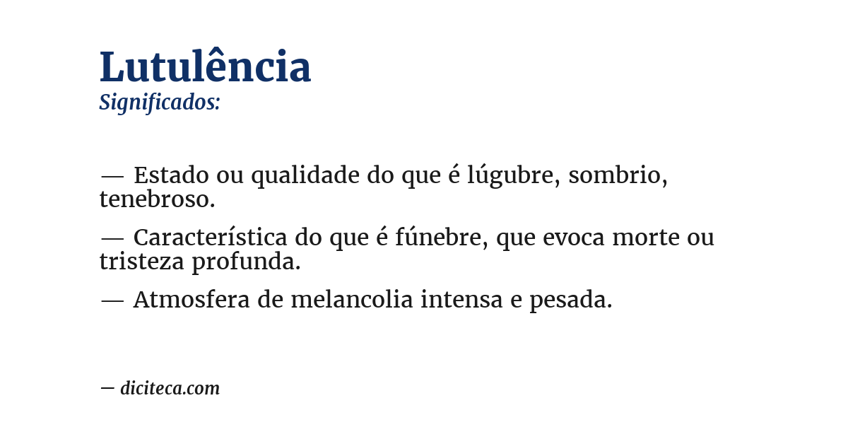 Significado de lutulência