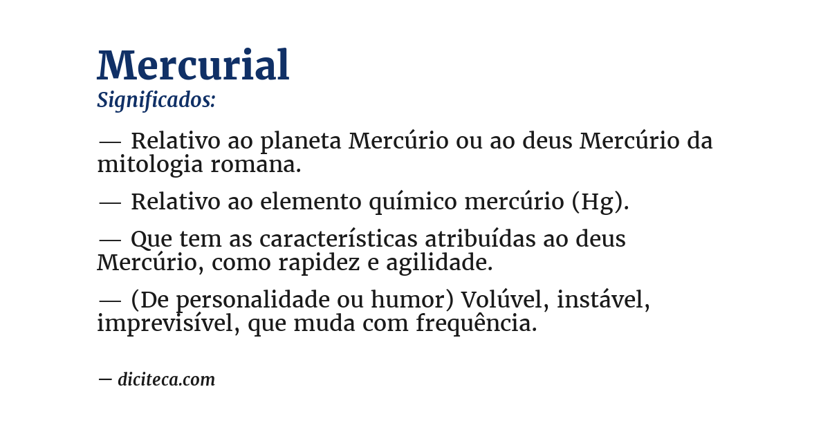 Significado de mercurial