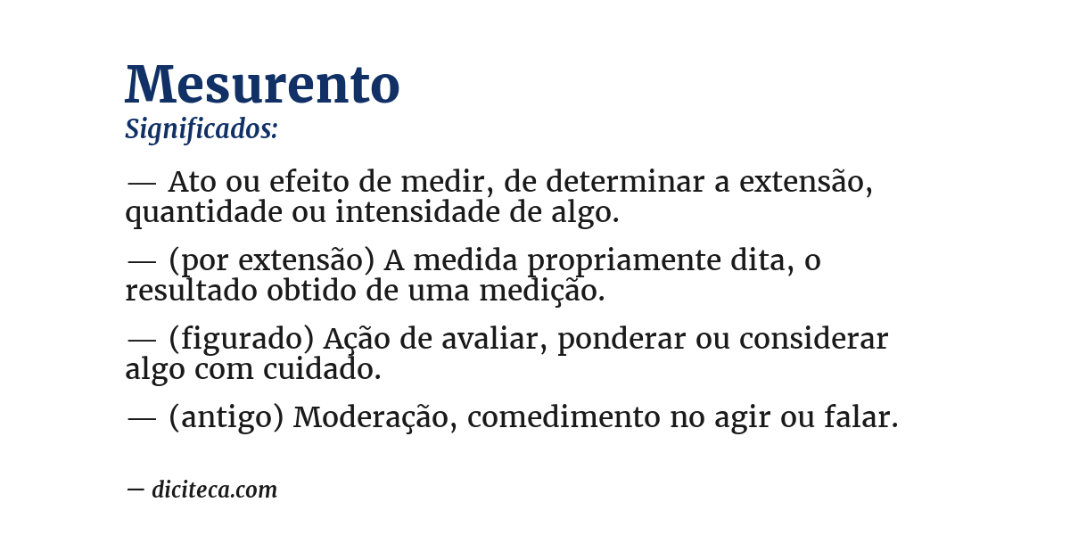 Significado de mesurento