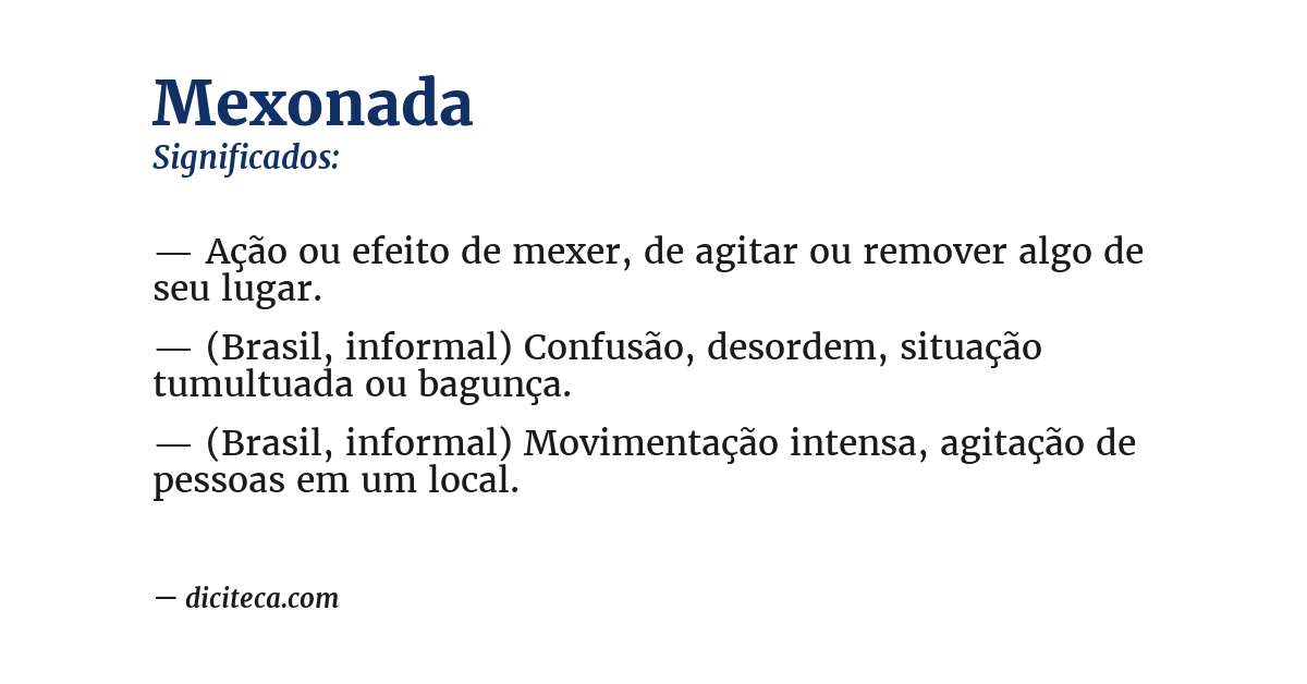 Significado de mexonada