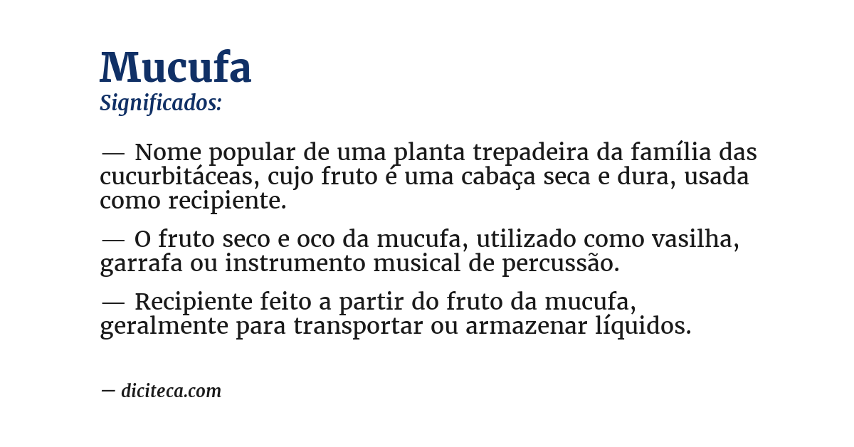 Significado de mucufa