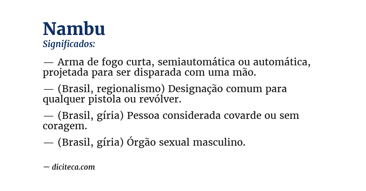 Significado de nambu