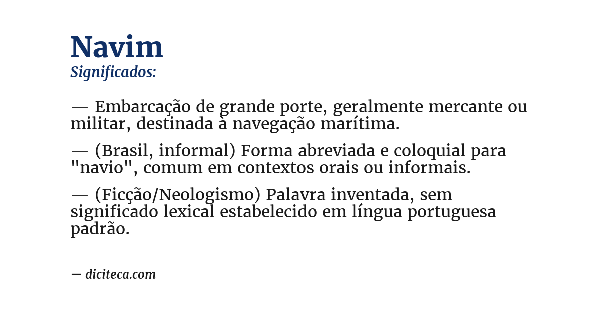 Significado de navim