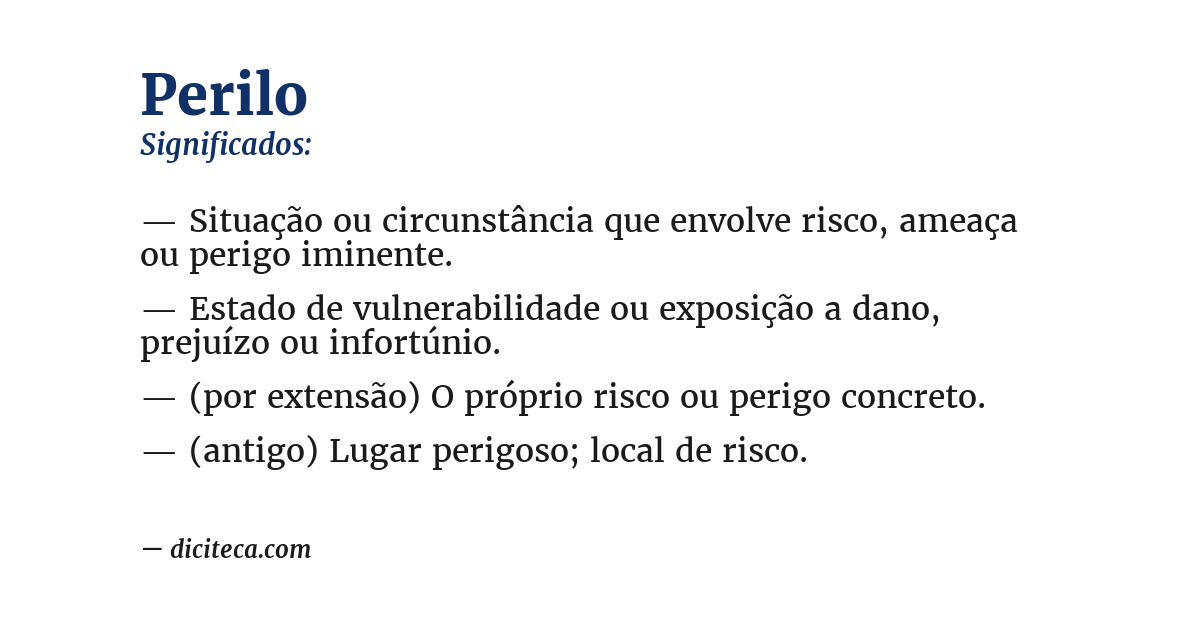Significado de perilo