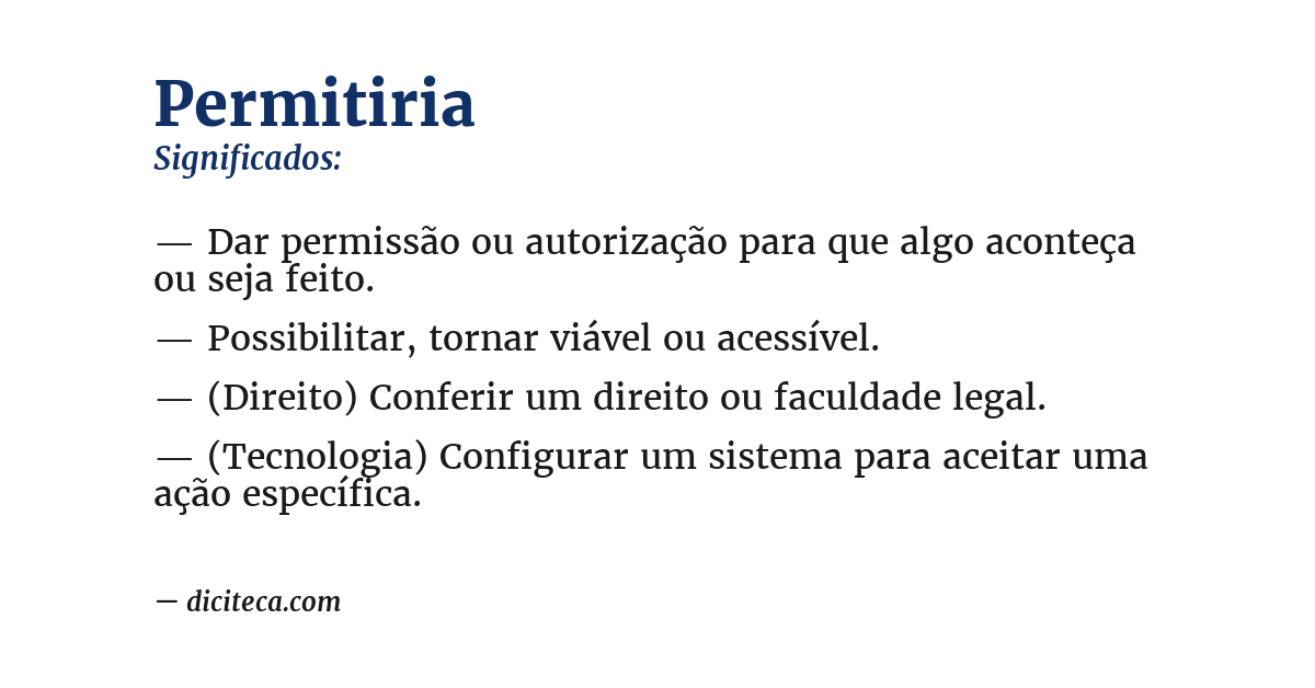 Significado de permitiria