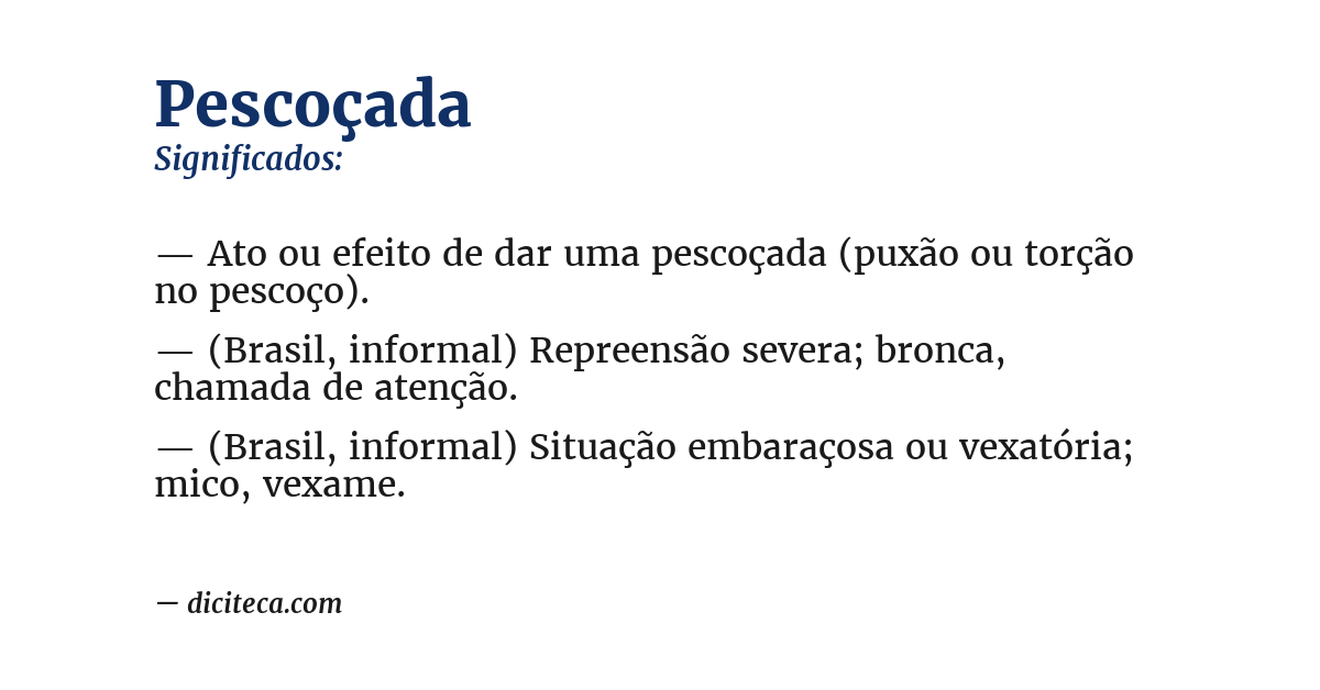 Significado de pescoçada
