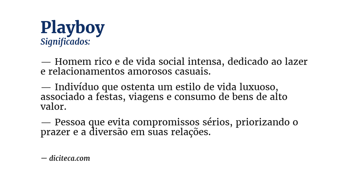 Significado de playboy