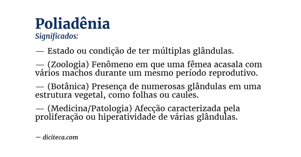 Significado de poliadênia