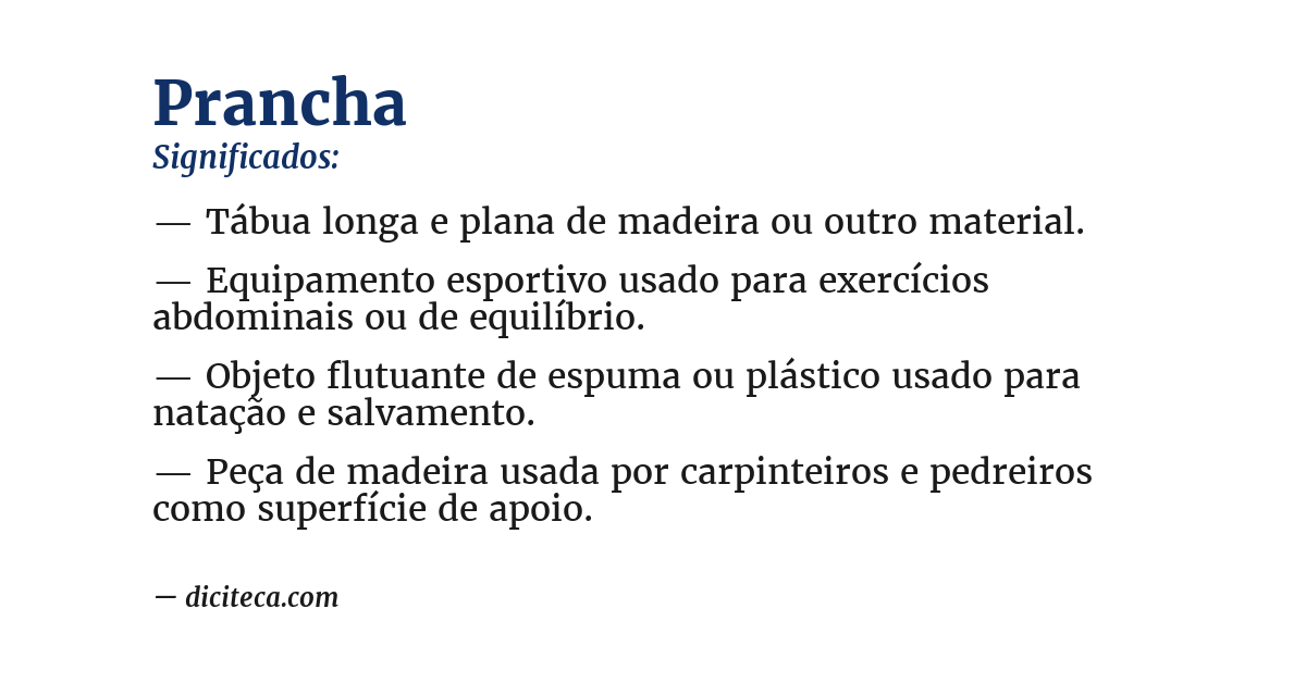 Significado de prancha