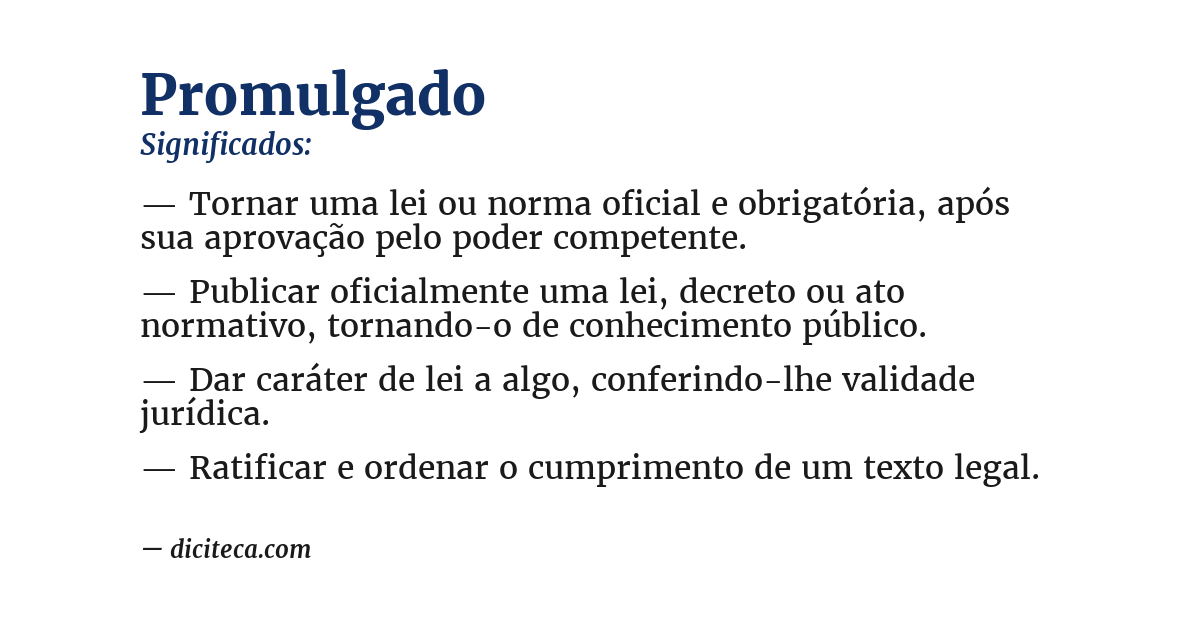 Significado de promulgado