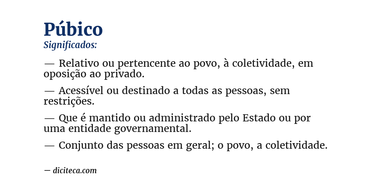 Significado de púbico