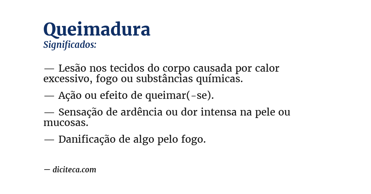 Significado de queimadura