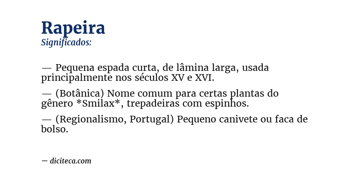 Significado de rapeira