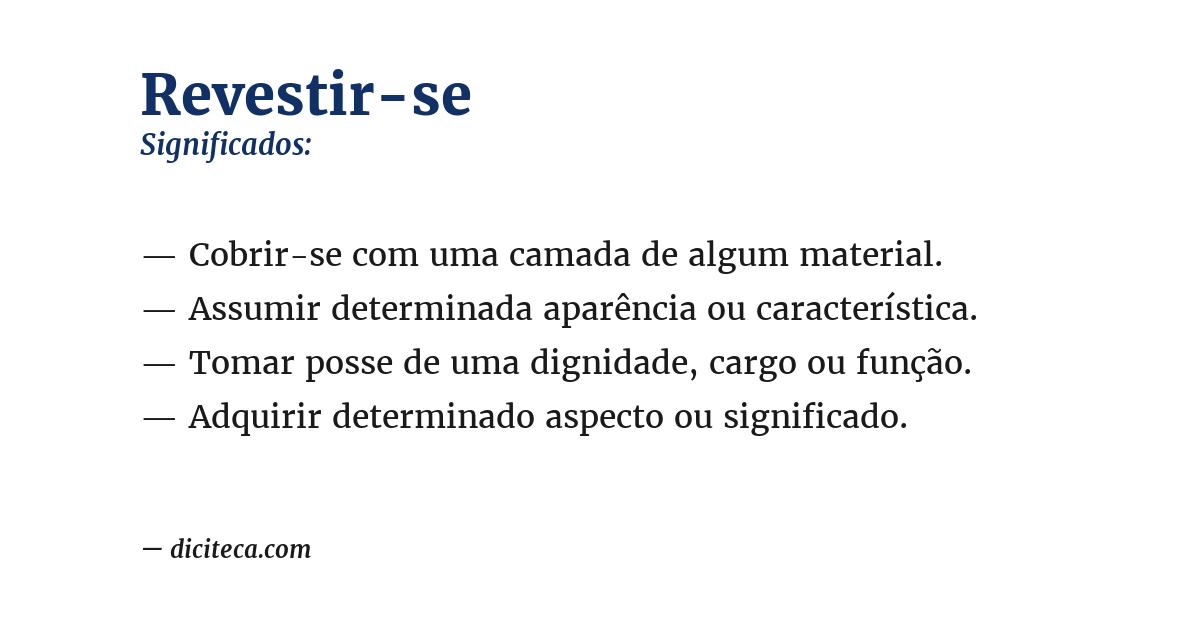 Significado de revestir-se
