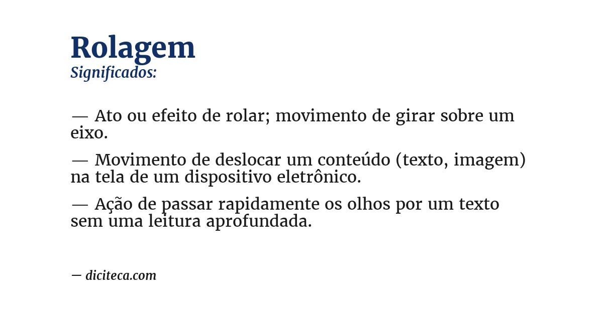 Significado de rolagem