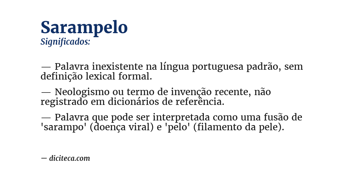 Significado de sarampelo