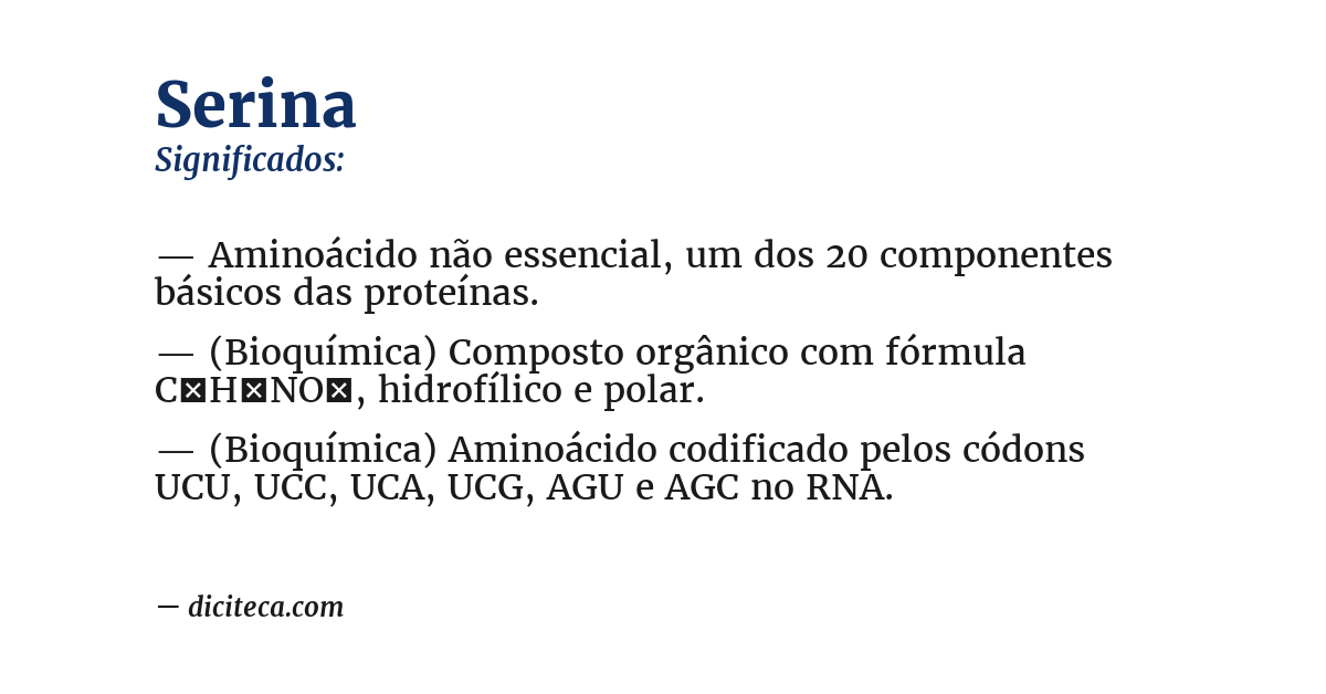 Significado de serina