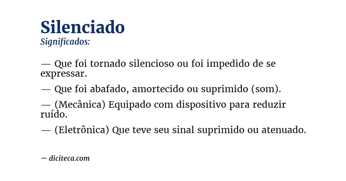 Significado de silenciado