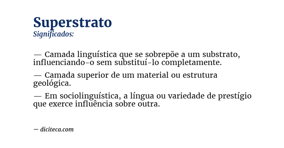 Significado de superstrato