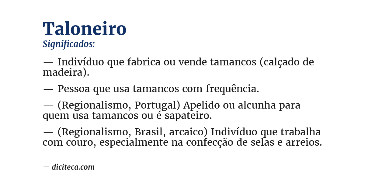 Significado de taloneiro