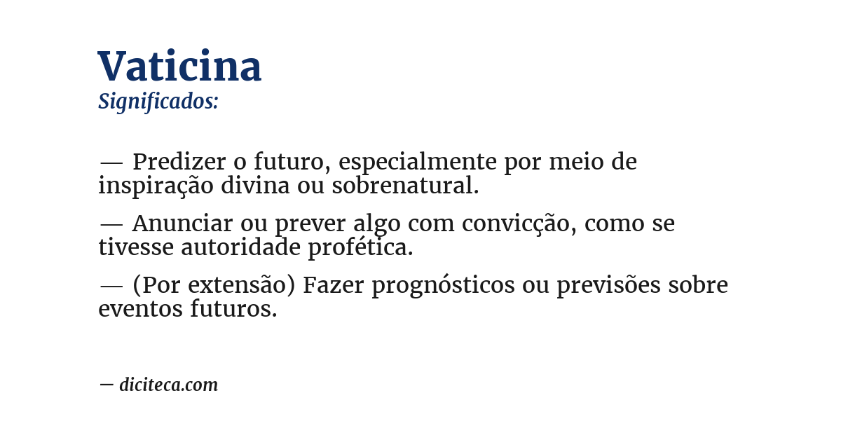 Significado de vaticina