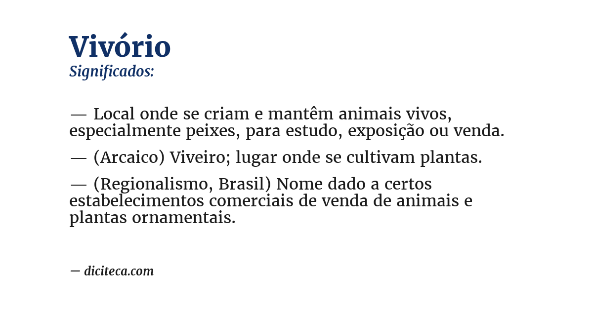 Significado de vivório