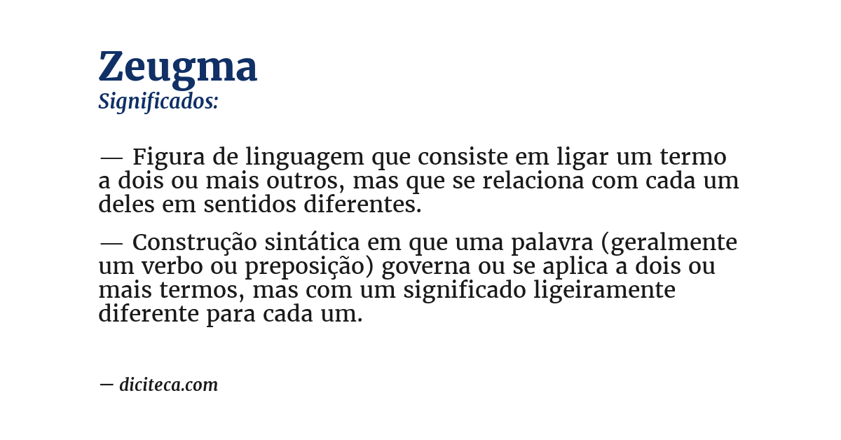 Significado de zeugma