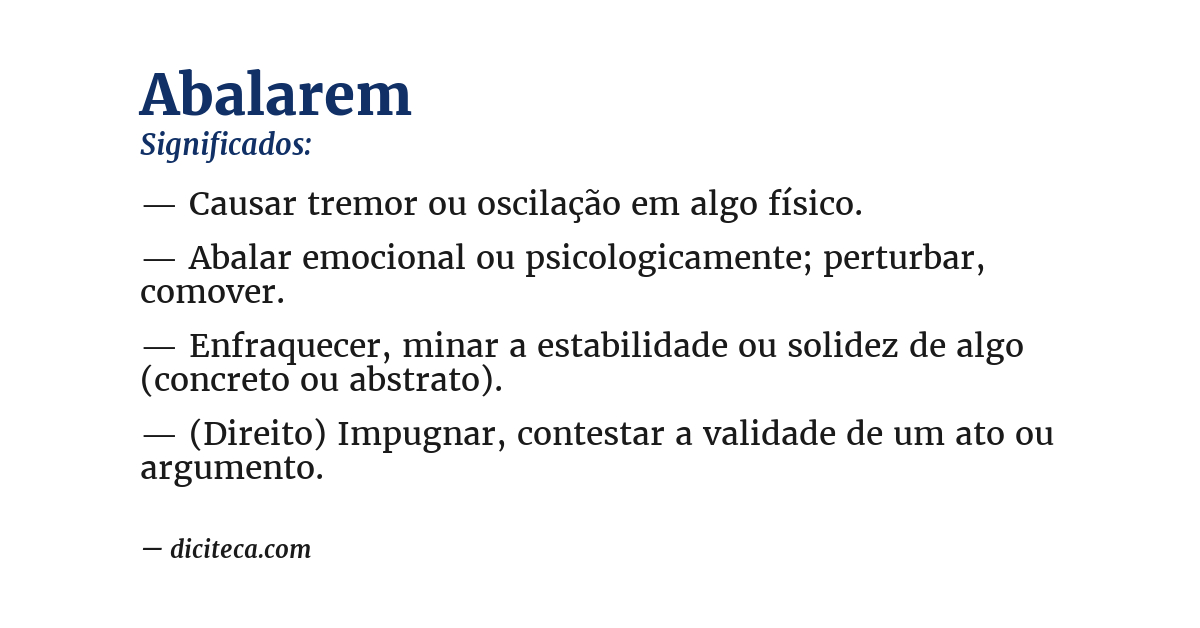 Significado de abalarem