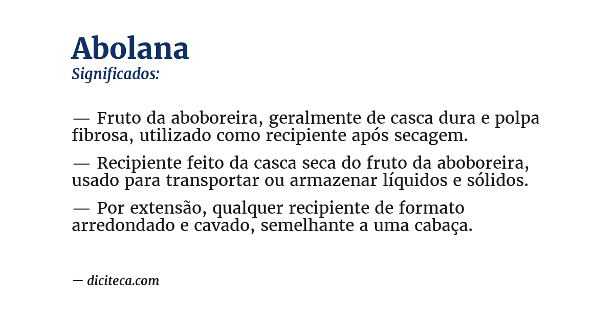 Significado de abolana