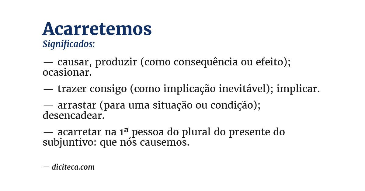 Significado de acarretemos