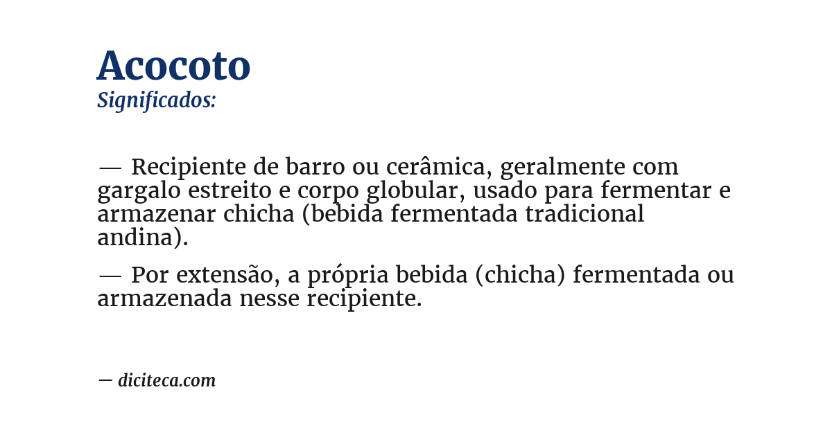 Significado de acocoto