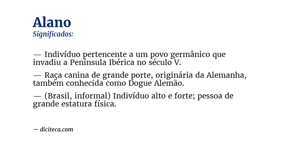 Significado de alano