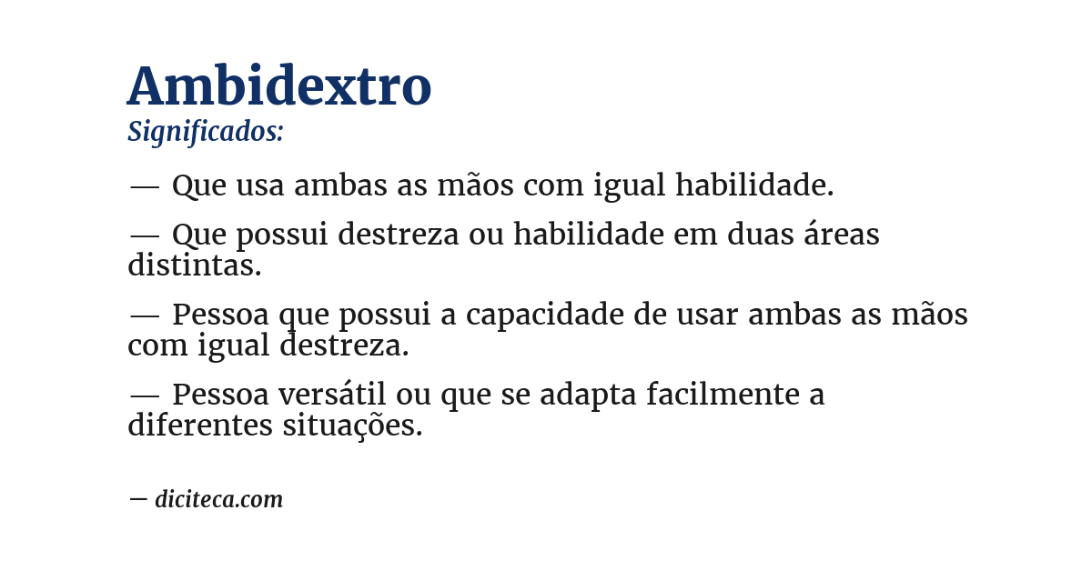Significado de ambidextro