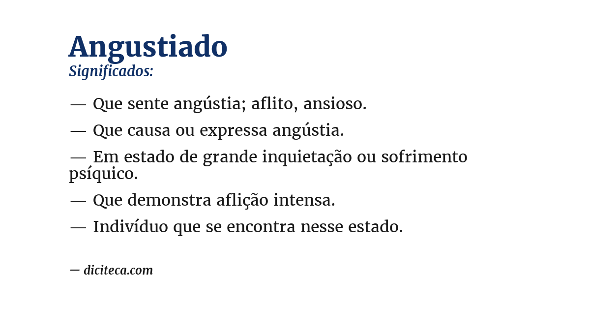 Significado de angustiado