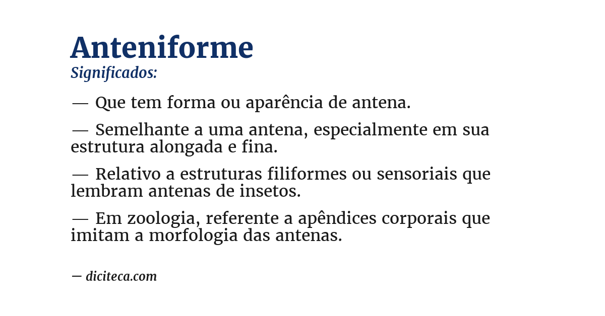 Significado de anteniforme