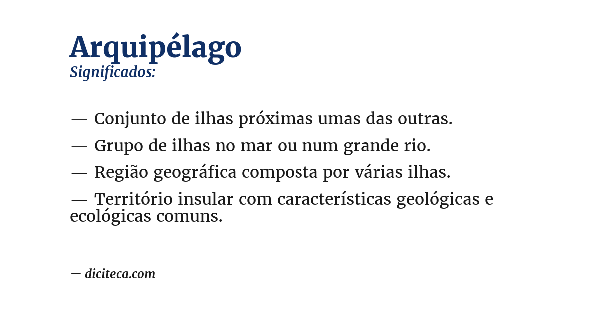 Significado de arquipélago