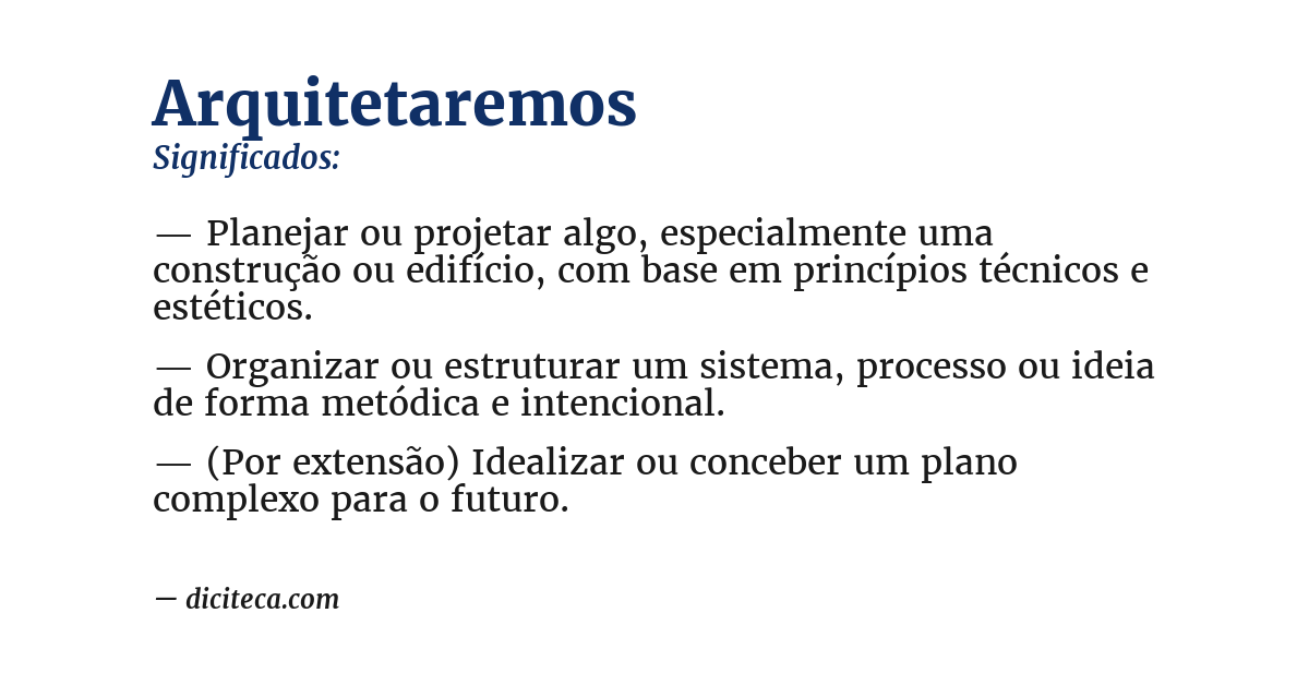Significado de arquitetaremos