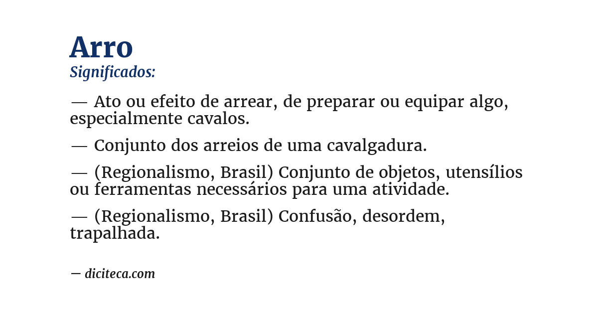Significado de arro