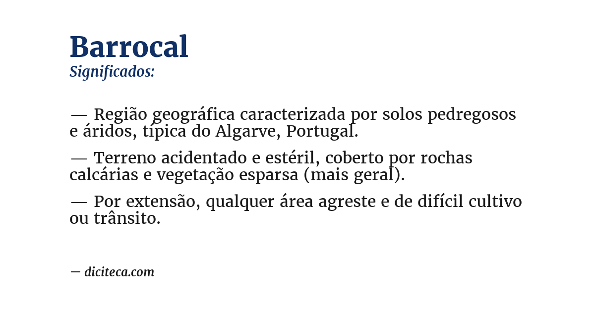 Significado de barrocal