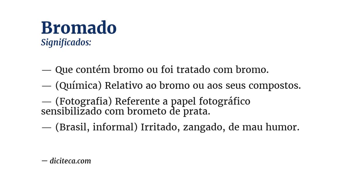 Significado de bromado