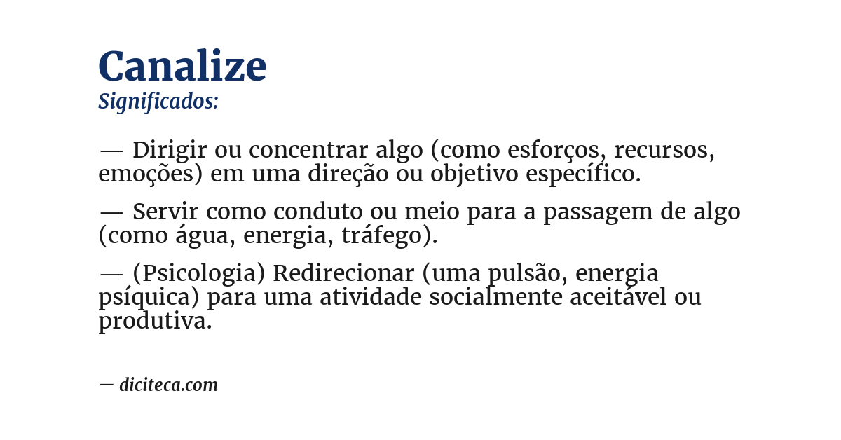 Significado de canalize