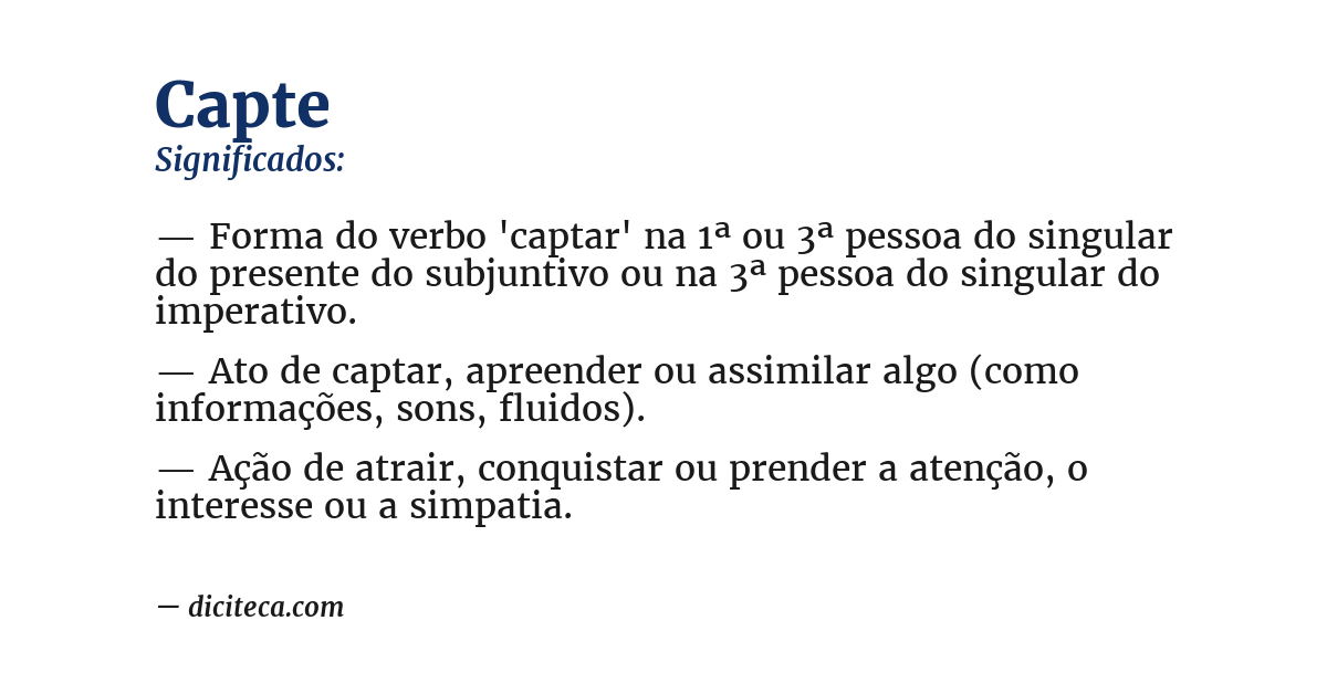 Significado de capte