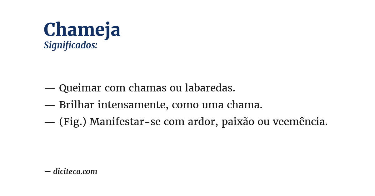 Significado de chameja