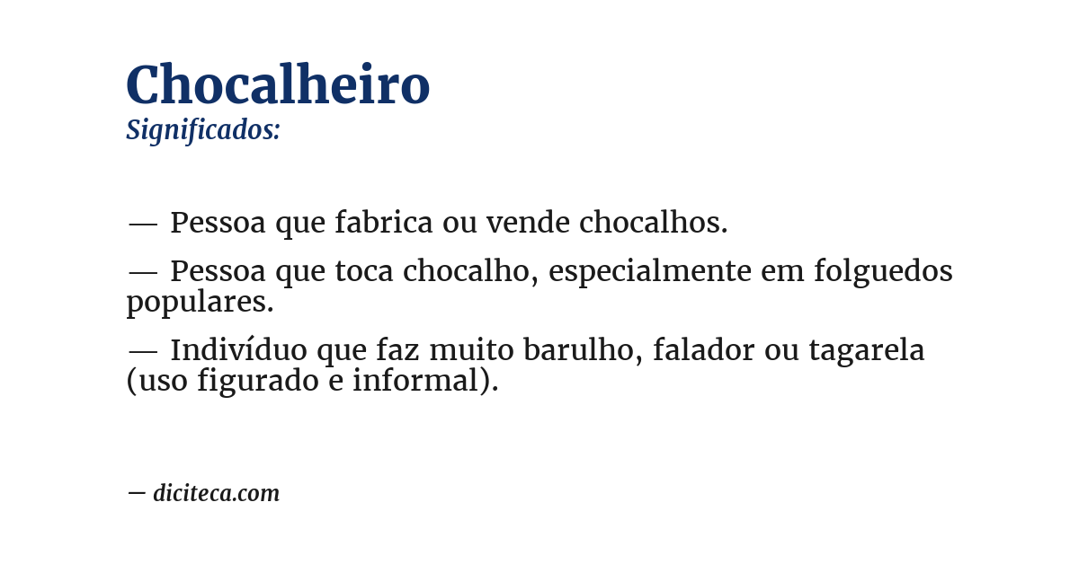 Significado de chocalheiro