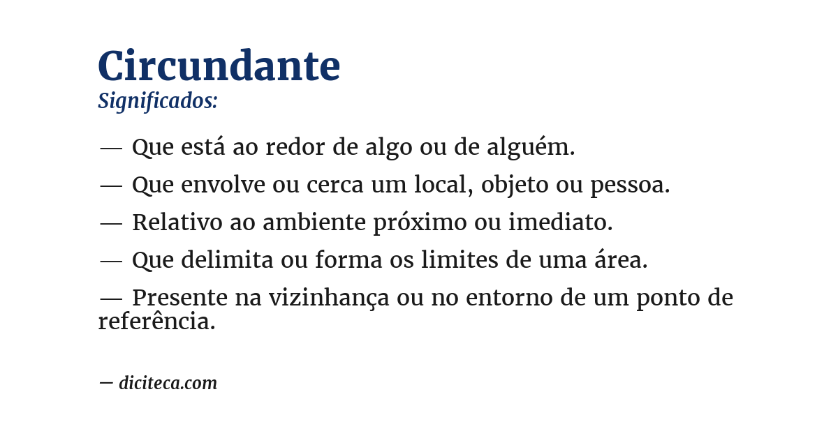 Significado de circundante
