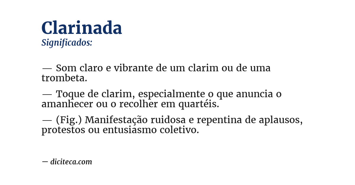 Significado de clarinada