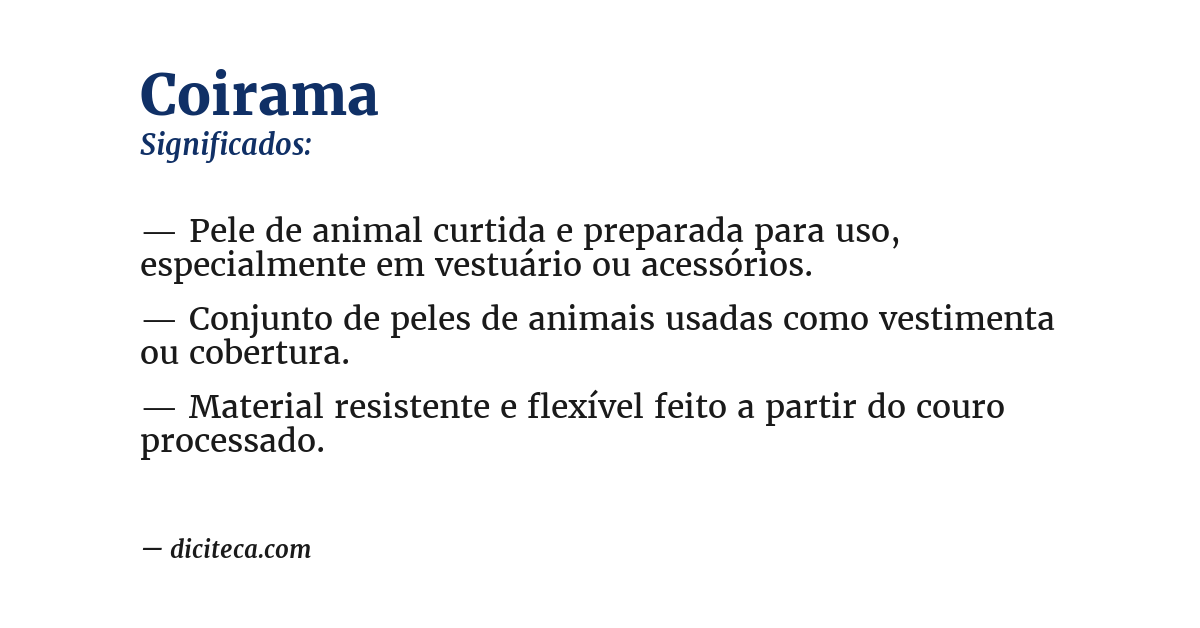 Significado de coirama