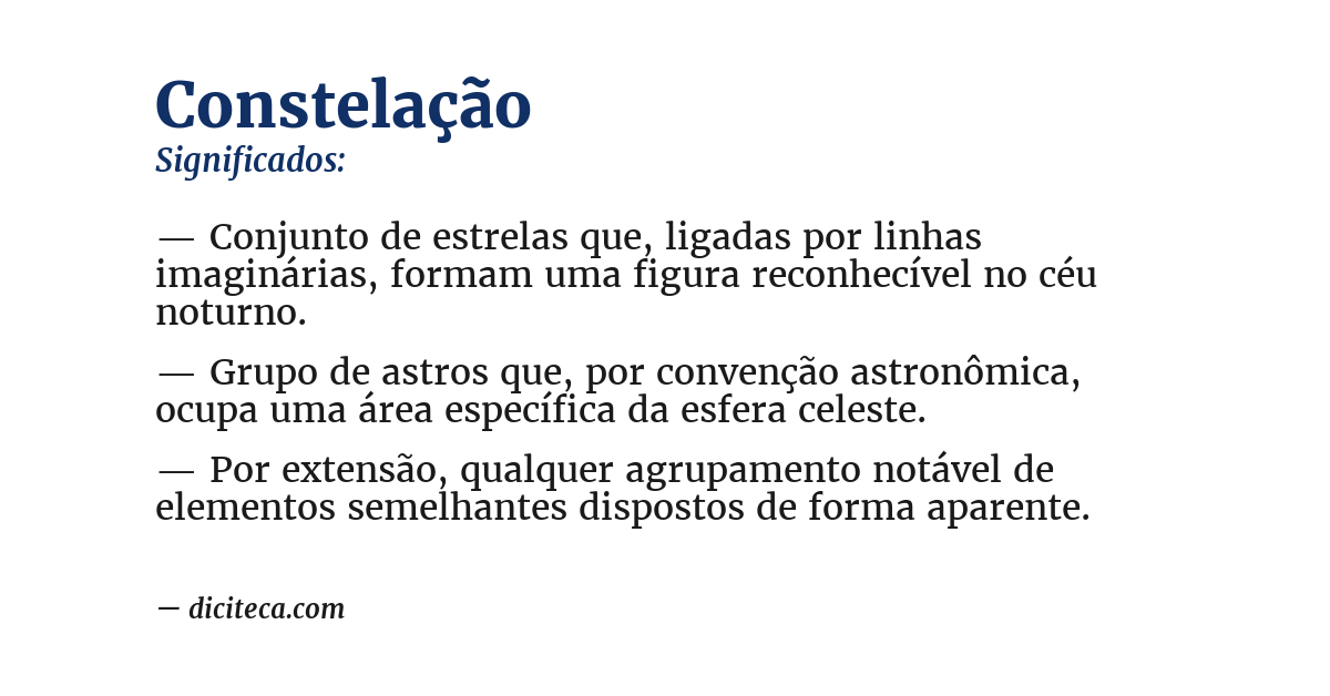 Significado de constelação