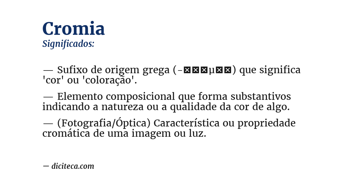 Significado de cromia