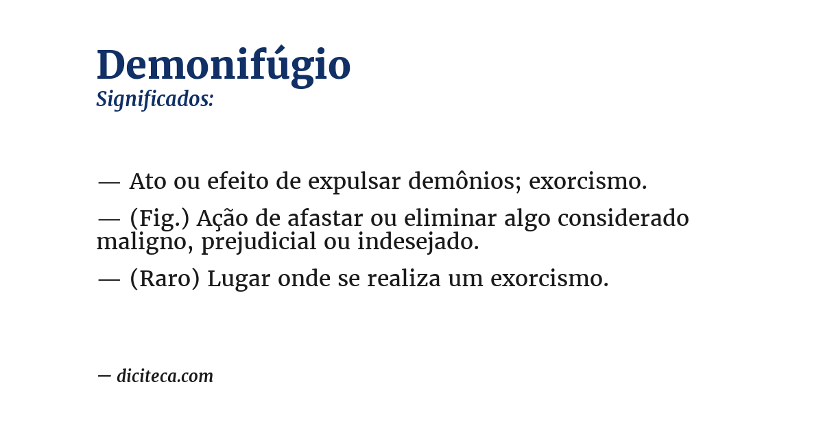 Significado de demonifúgio